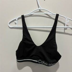 Calvin Klein Black Bralette with Logo Band